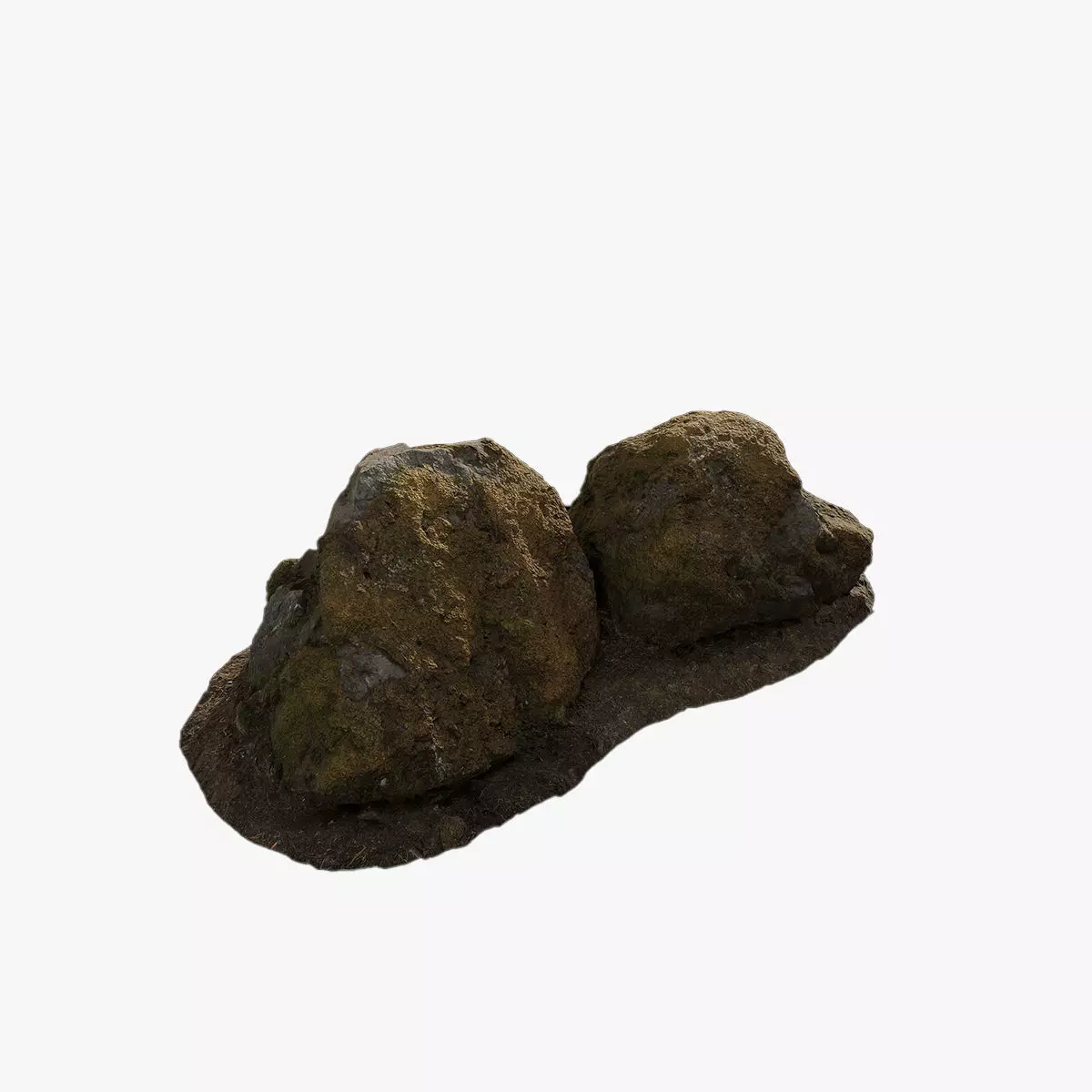 Anydrafts Mossy Rock 02 Low-poly 3D model_0