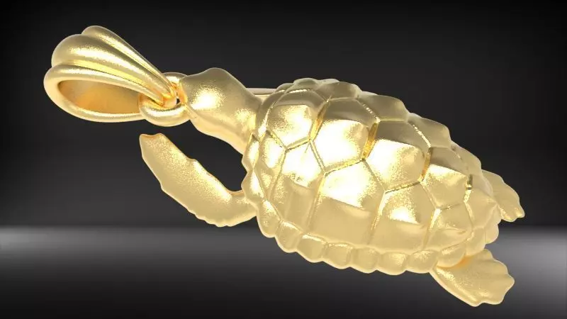 Turtle Pendant Necklace Charm Bracelet Jewelry 3D print model