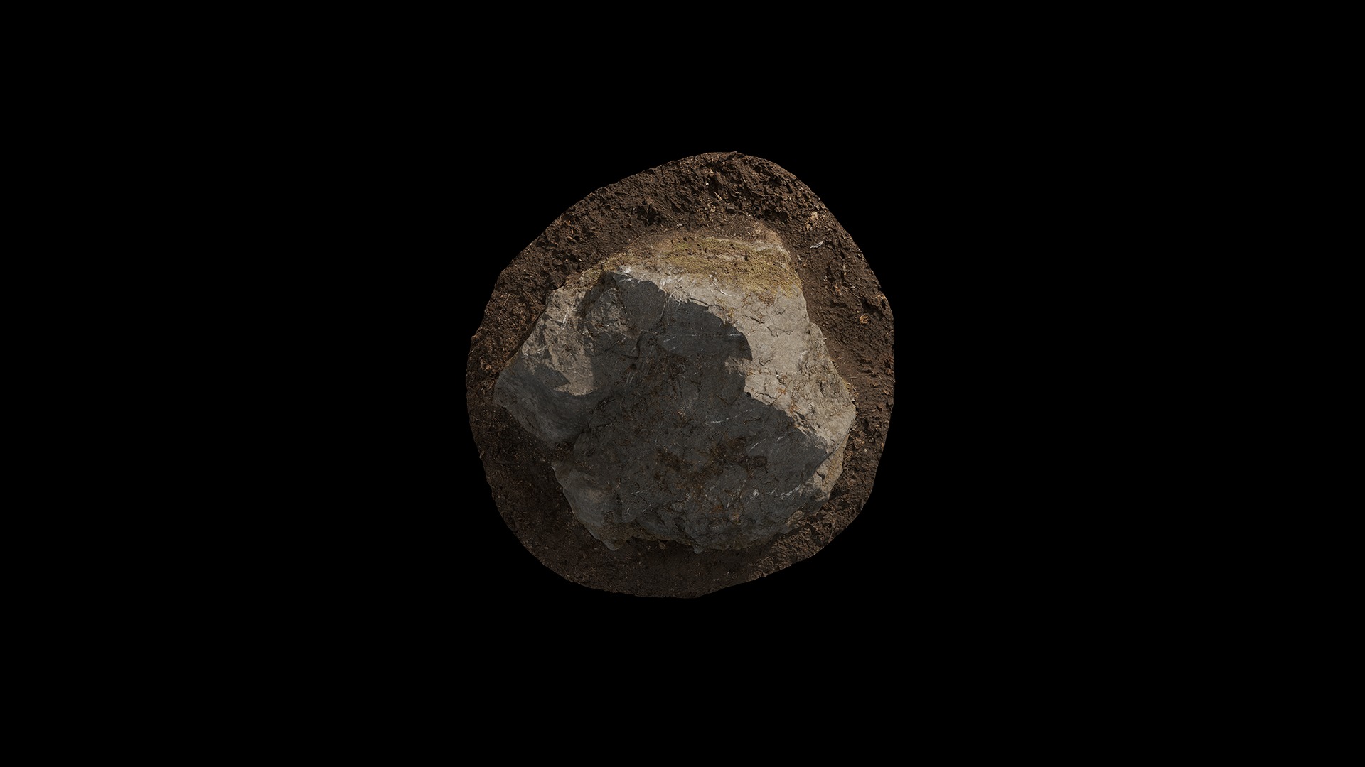 Anydrafts Mossy Rock 06 Low-poly 3D model_6