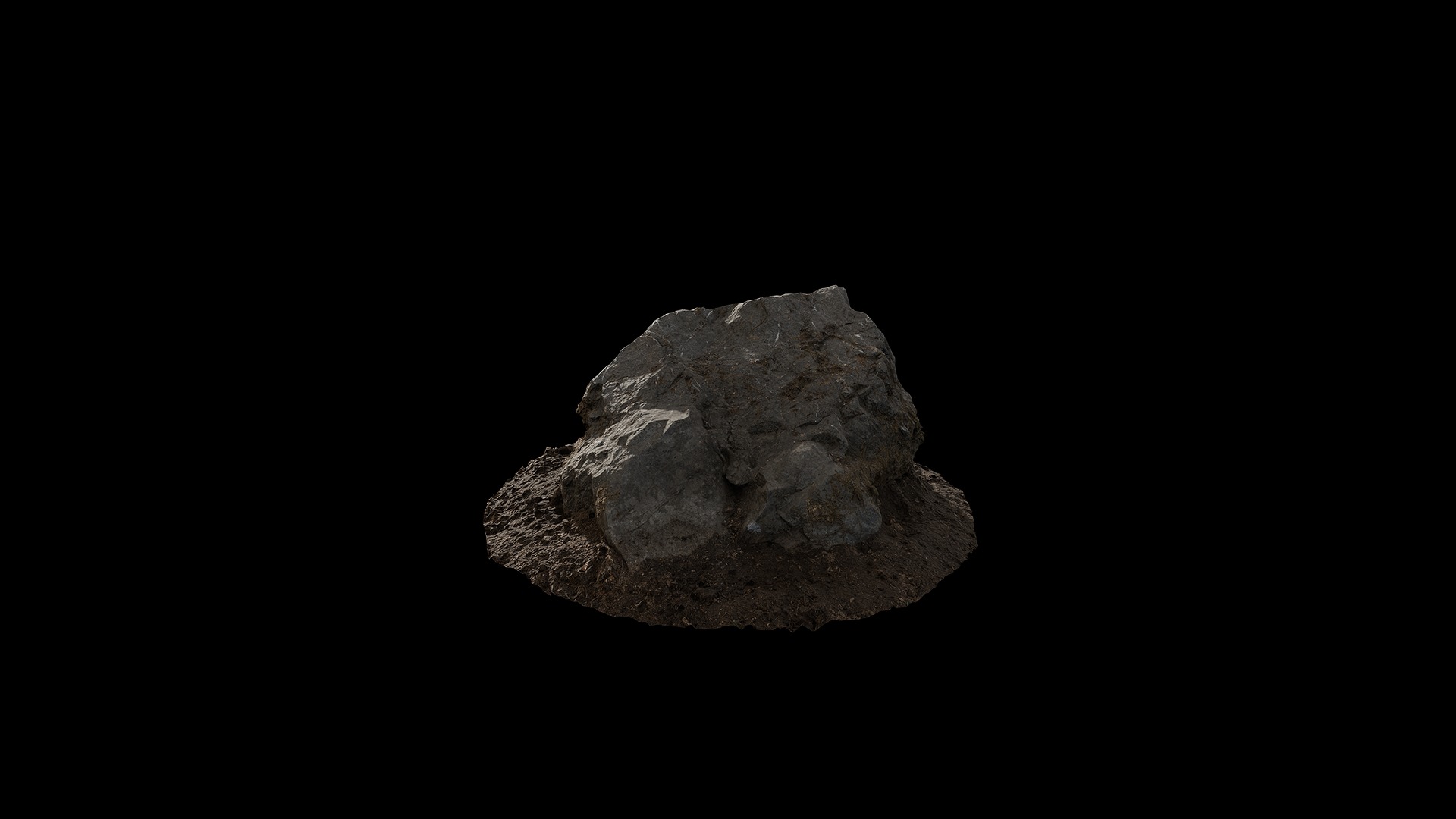 Anydrafts Mossy Rock 06 Low-poly 3D model_5