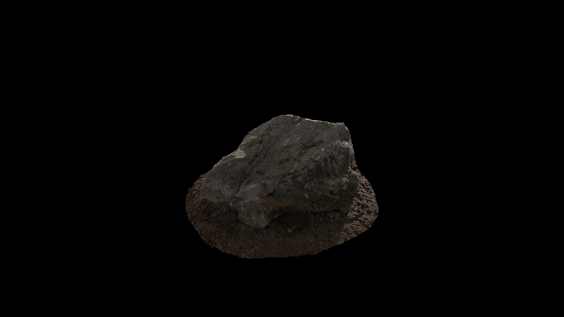 Anydrafts Mossy Rock 06 Low-poly 3D model_4