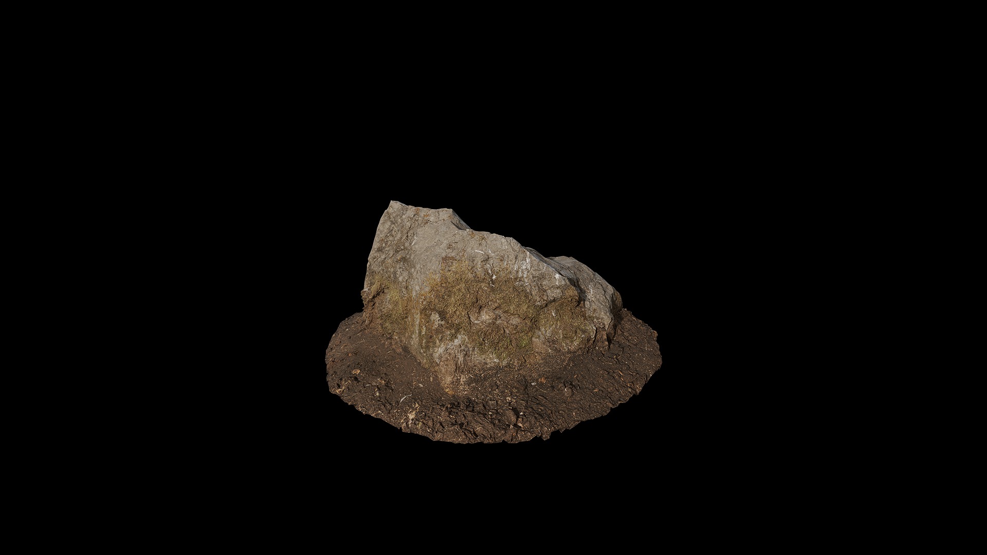 Anydrafts Mossy Rock 06 Low-poly 3D model_7