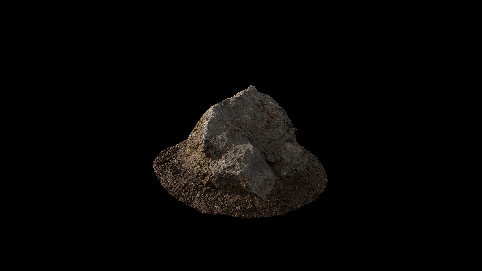 Anydrafts Mossy Rock 06 Low-poly 3D model_1