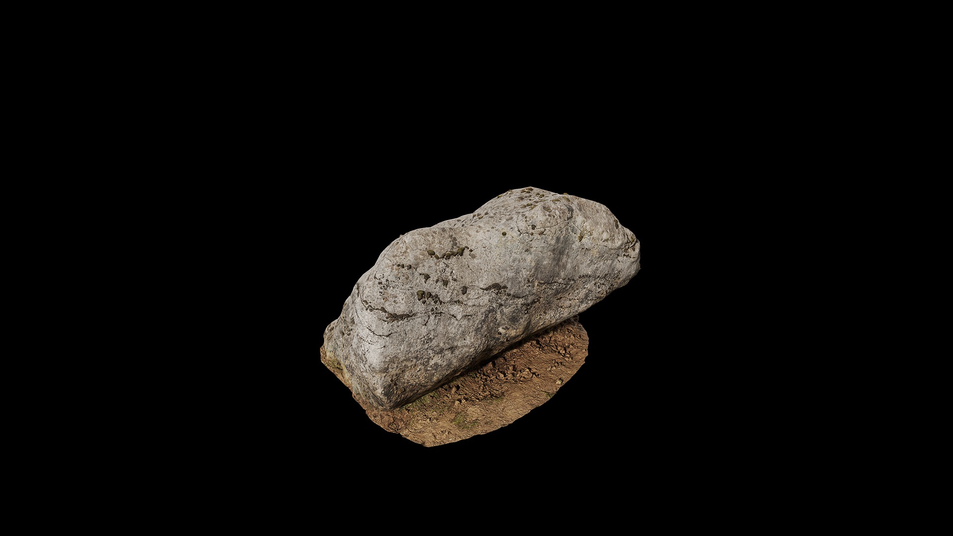 Anydrafts Mossy Rock 08 Low-poly 3D model_7