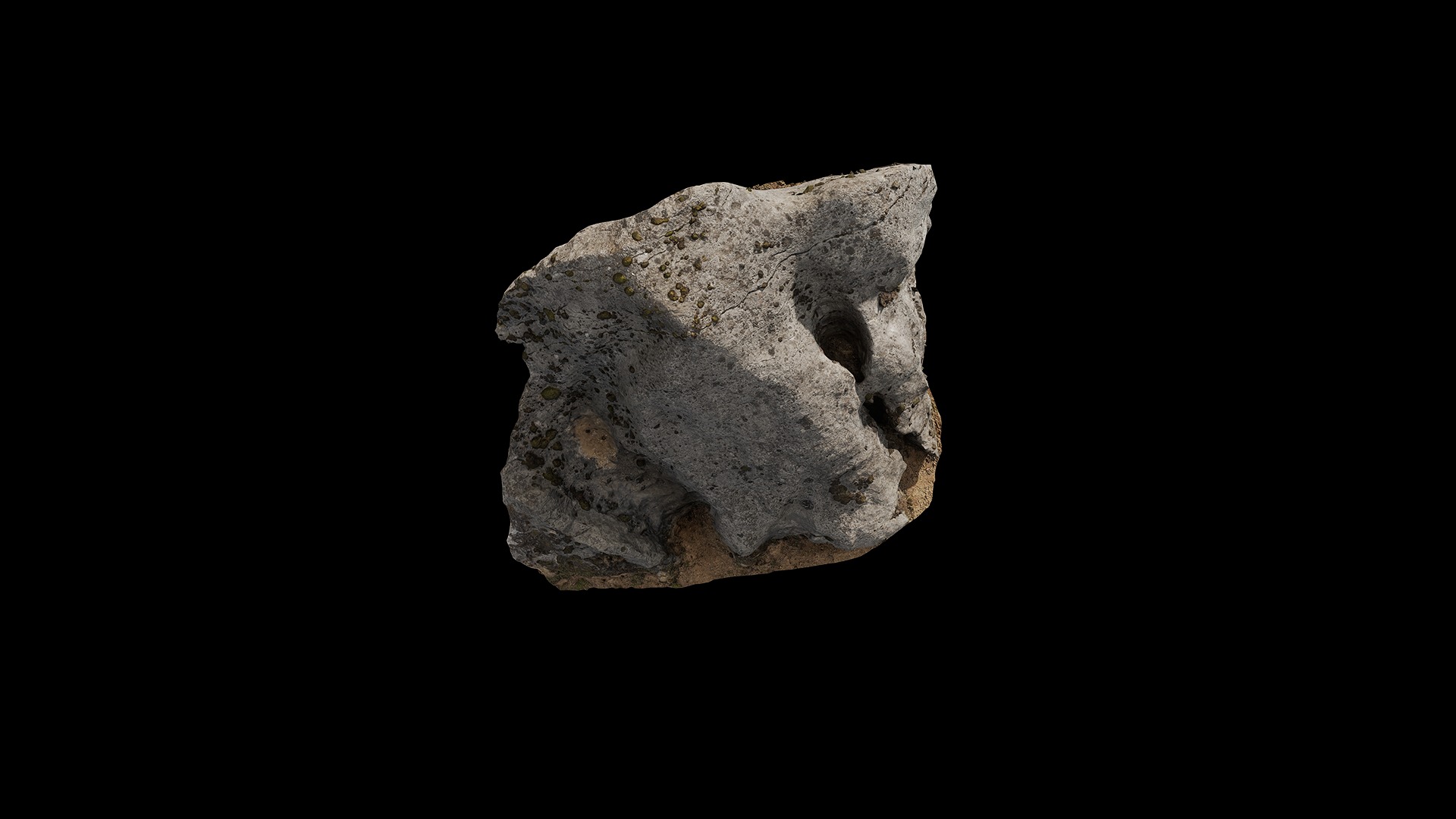 Anydrafts Mossy Rock 08 Low-poly 3D model_5