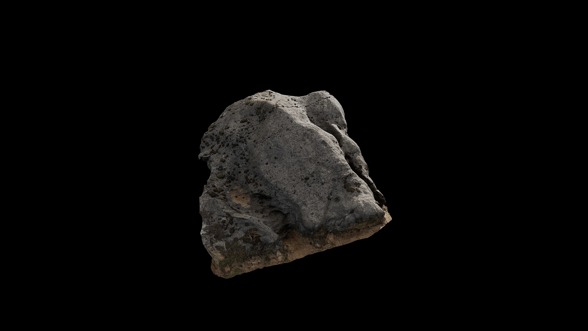 Anydrafts Mossy Rock 08 Low-poly 3D model_1