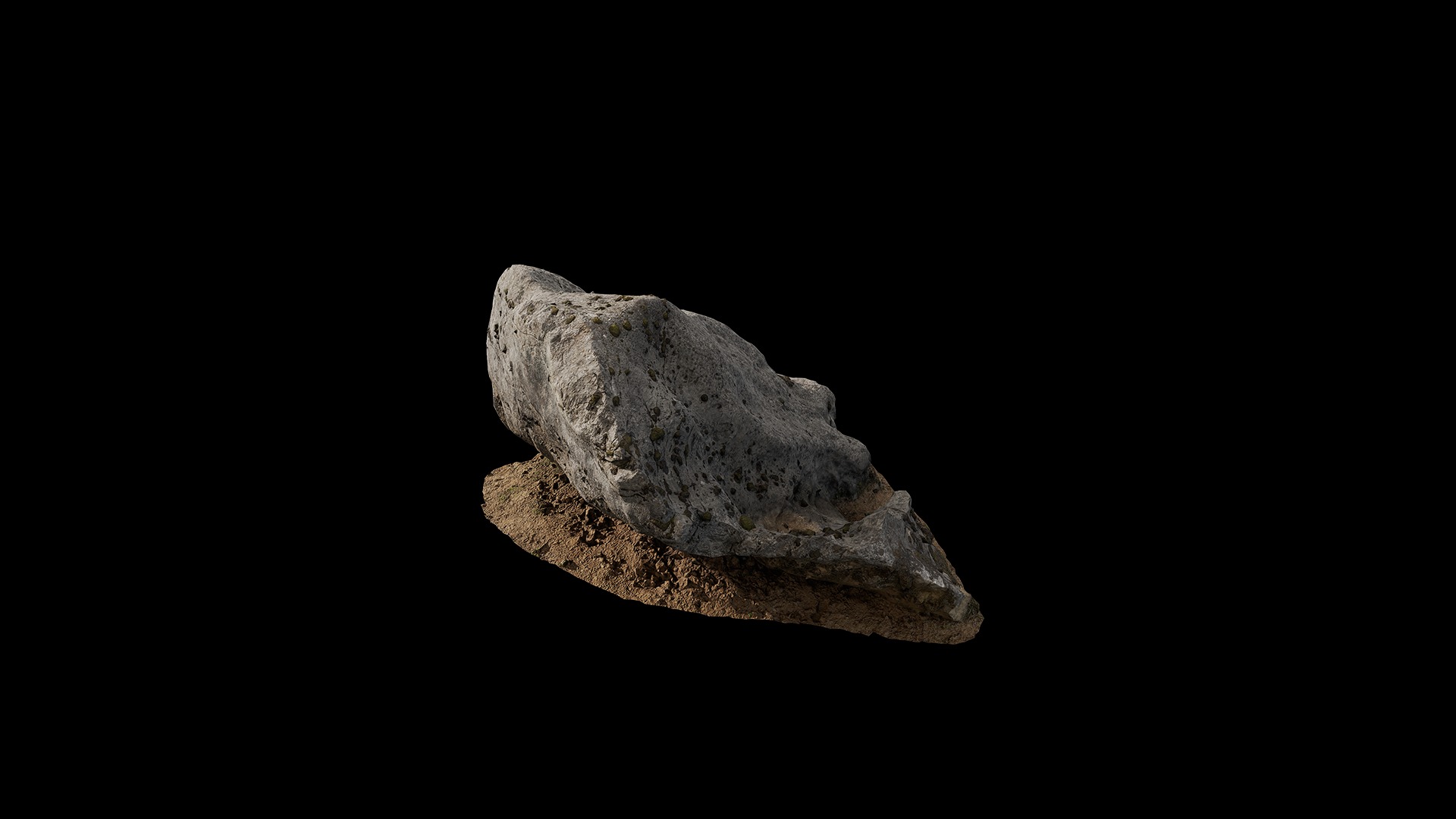 Anydrafts Mossy Rock 08 Low-poly 3D model_6