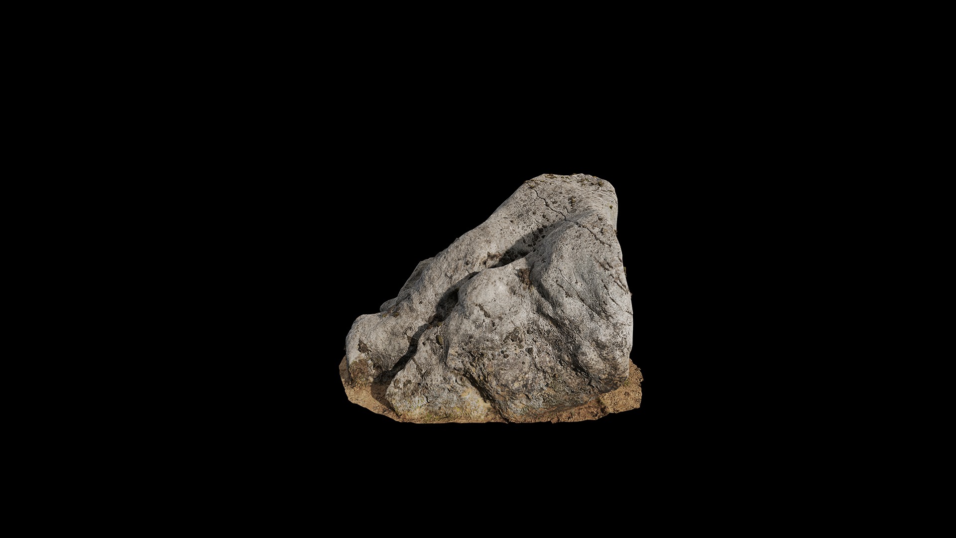 Anydrafts Mossy Rock 08 Low-poly 3D model_3