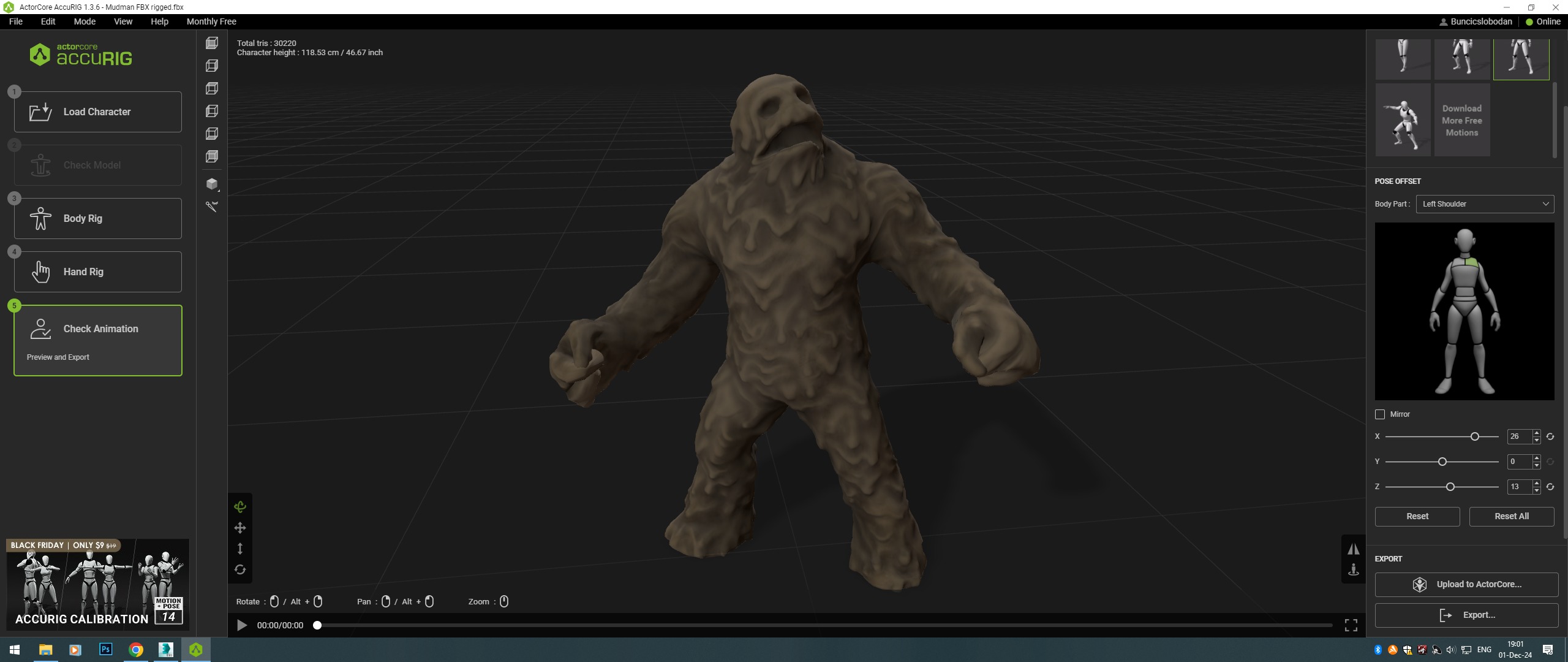 Mudman Low-poly 3D model_17