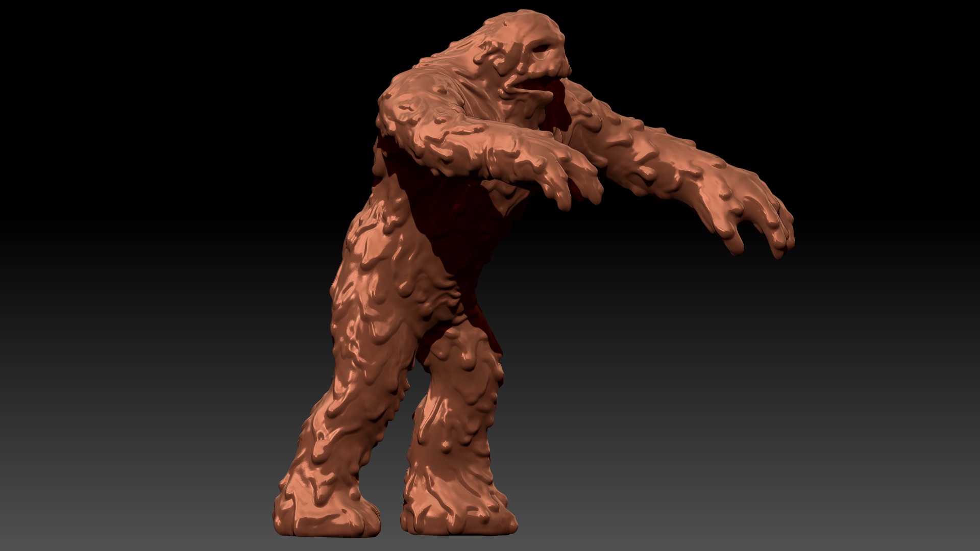 Mudman Low-poly 3D model_9