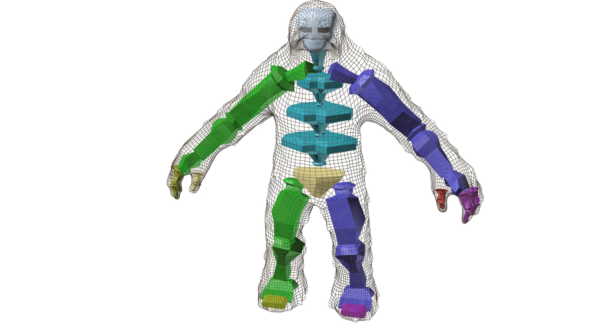 Mudman Low-poly 3D model_7