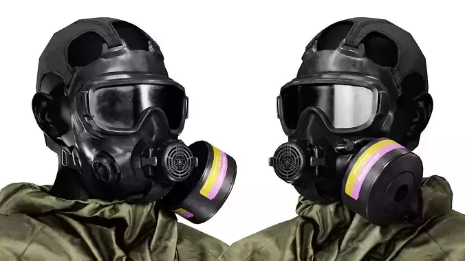 AIRBOSS LBM GAS MASK Low-poly 3D model