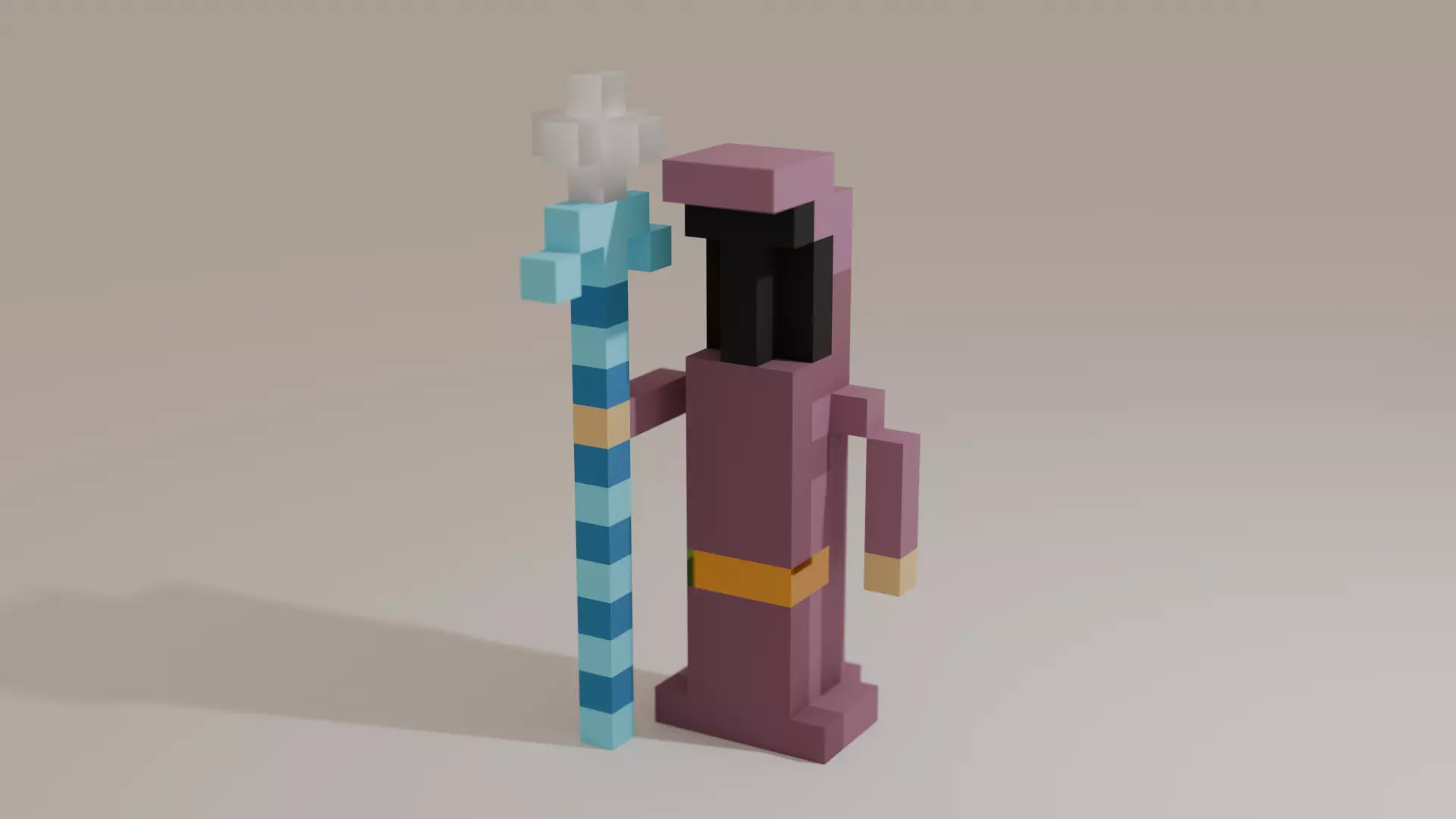 Noita Mina Voxel 3D print model