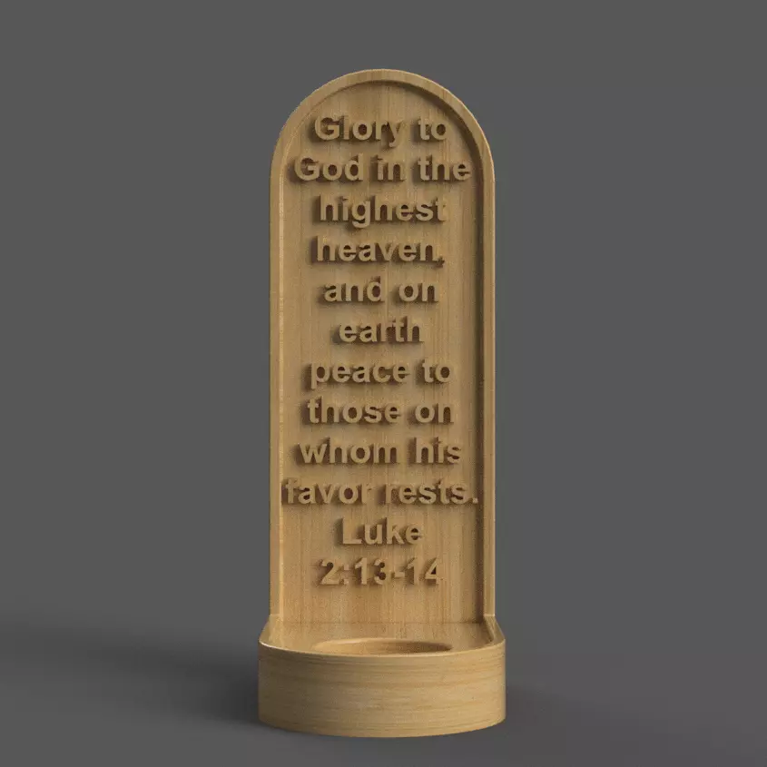 Glory to God 3D Candle Holder Inspiring Christmas Decor 3D print model_0