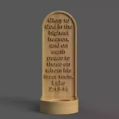 Glory to God 3D Candle Holder Inspiring Christmas Decor 3D print model