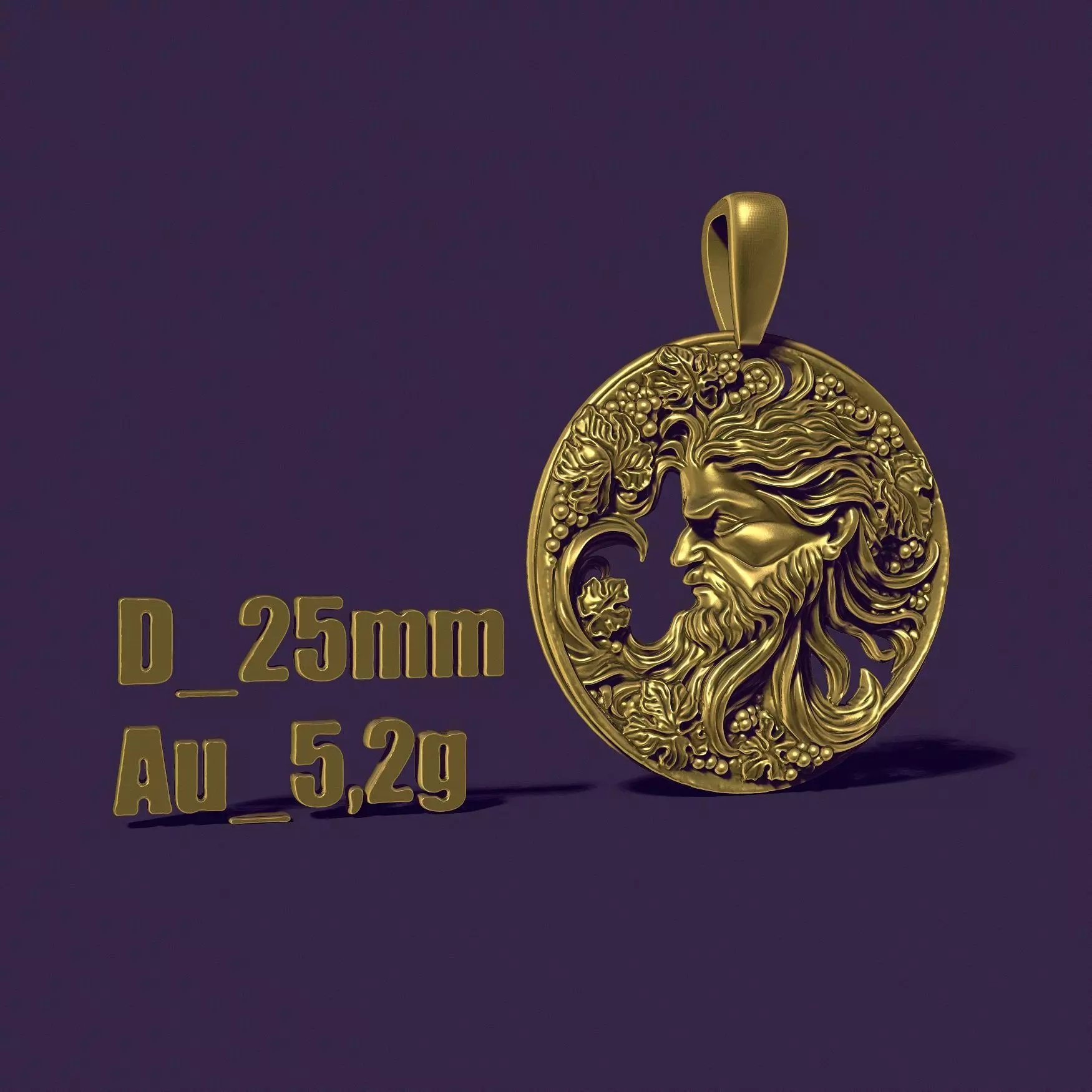 Bacchus God of winemaking for casting soap and candles 3D print model