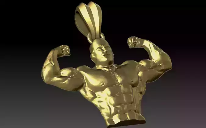 body builder pendant 