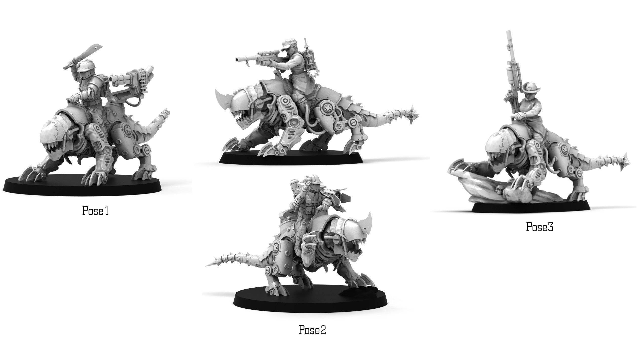 Ironblood - Mounted Ranger Leaders 3D print model_6