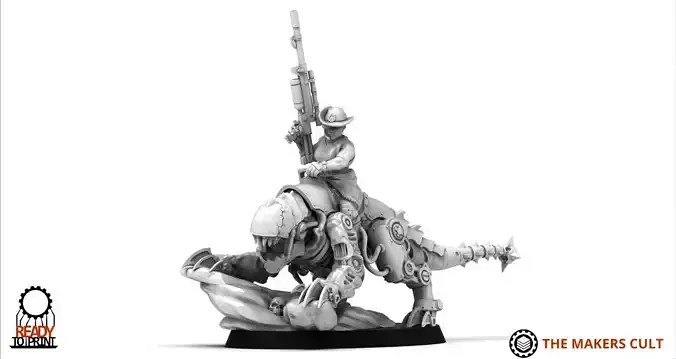 Ironblood - Mounted Ranger Leaders 3D print model Ironblood - Mounted Ranger Leaders 3D print model