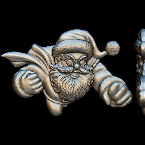 The Super Santa Relief STL file for 3d Printing or CNC Free 3D print model