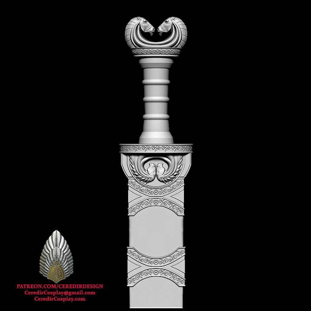 Hera Sword War of Rohirrim lord of the rings 3D DIGITAL DOWNLOAD 3D print model_4