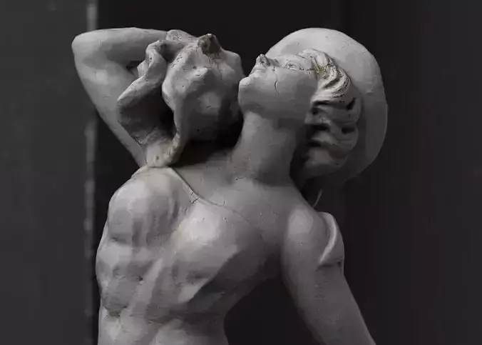 Fountain Figure - Photogrammetry - PBR Low-poly 3D model