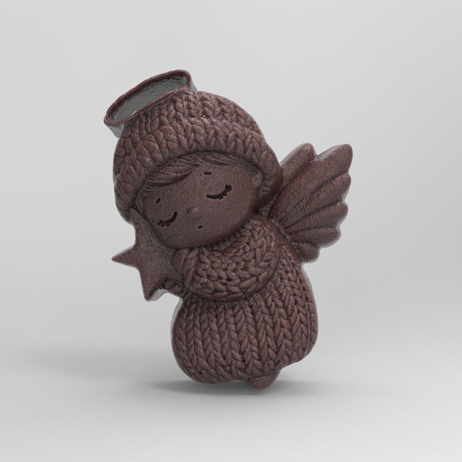 christmas little cute sleeping angel decor  3D print model_1