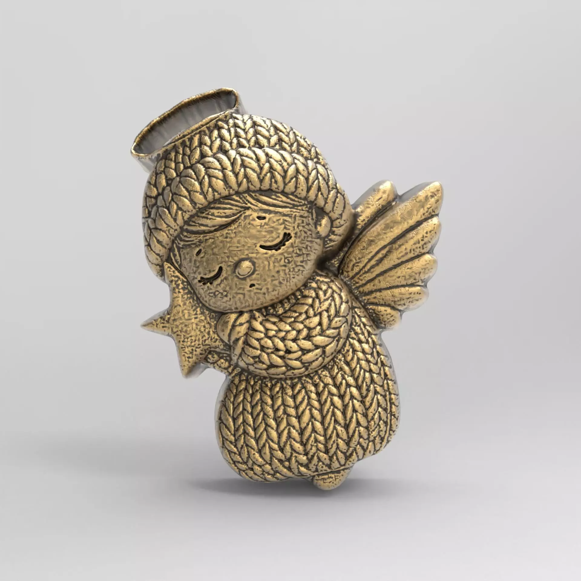 christmas little cute sleeping angel decor  3D print model_0