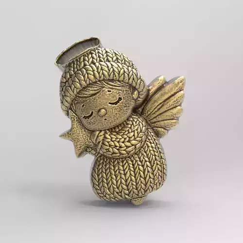 christmas little cute sleeping angel decor  3D print model