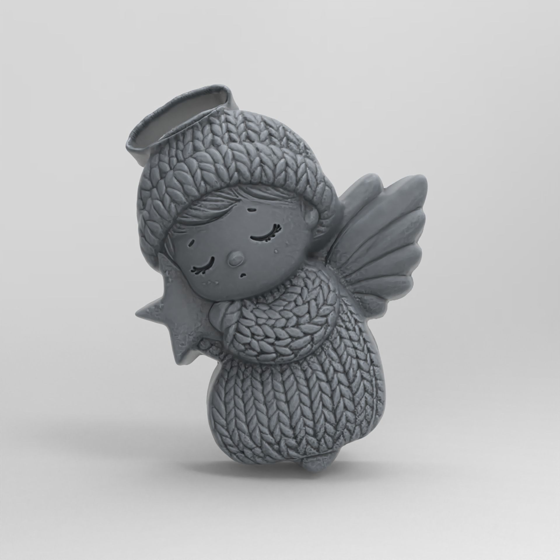 christmas little cute sleeping angel decor  3D print model_2