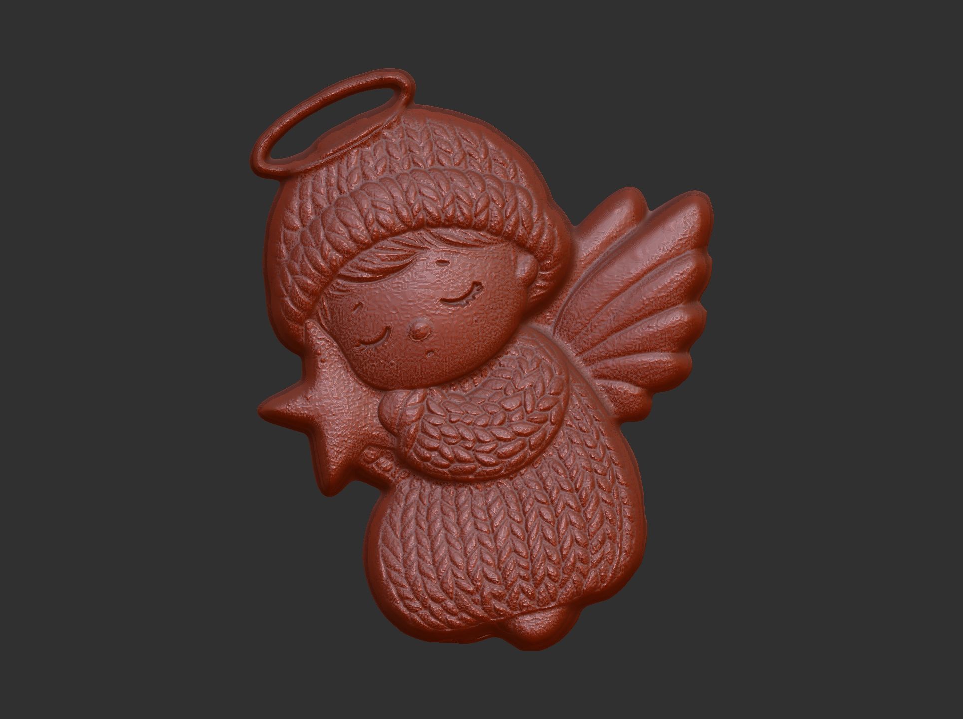 christmas little cute sleeping angel decor  3D print model_6