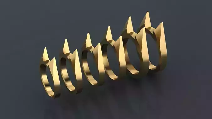 Stylish Futuristic rings for cnc or 