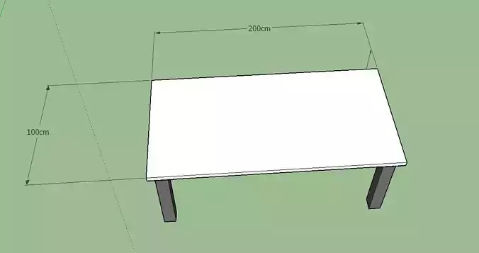 table 200x100x4x79 wood and metal