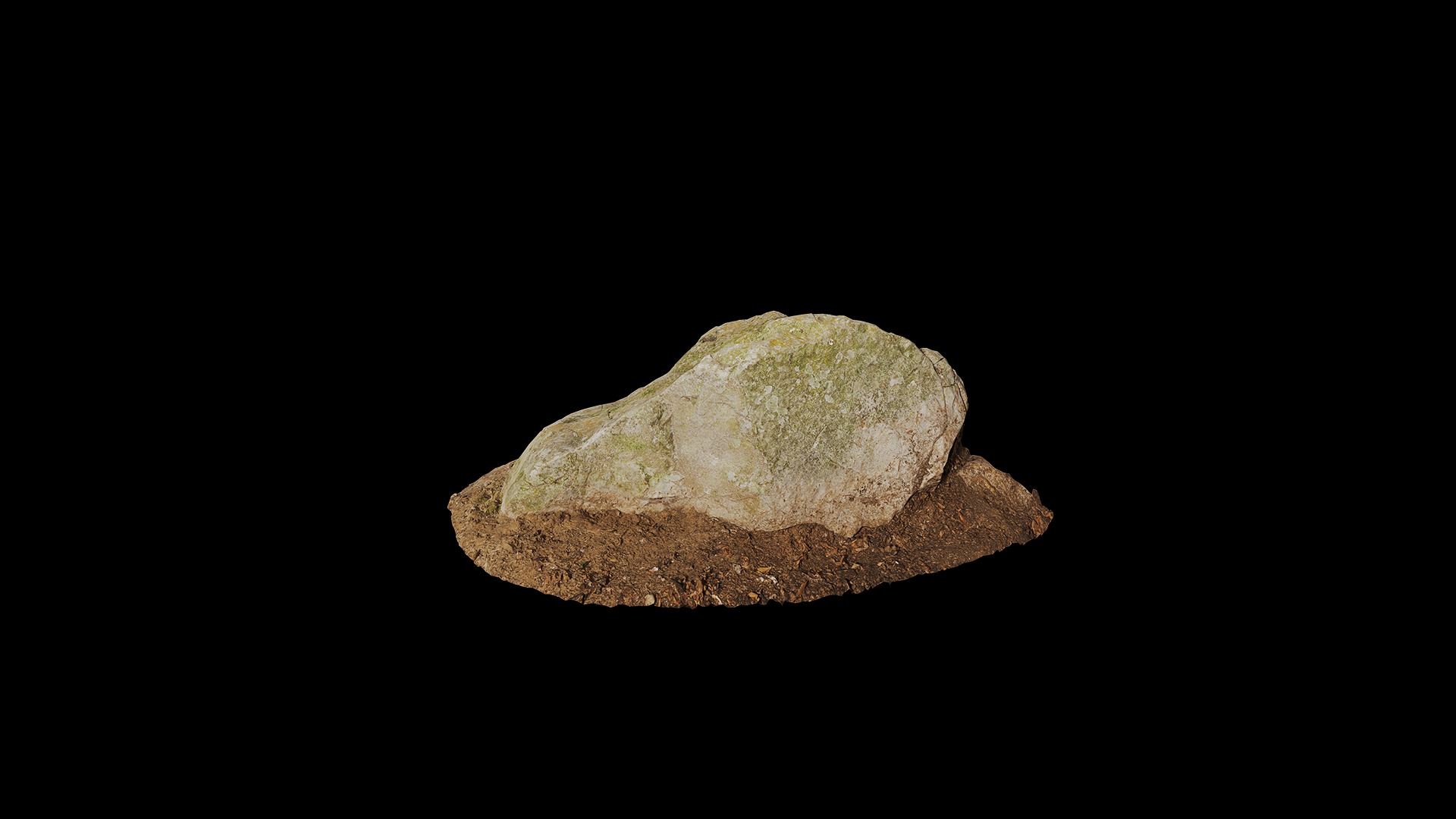 Anydrafts Mossy Rock 16 Low-poly 3D model_7