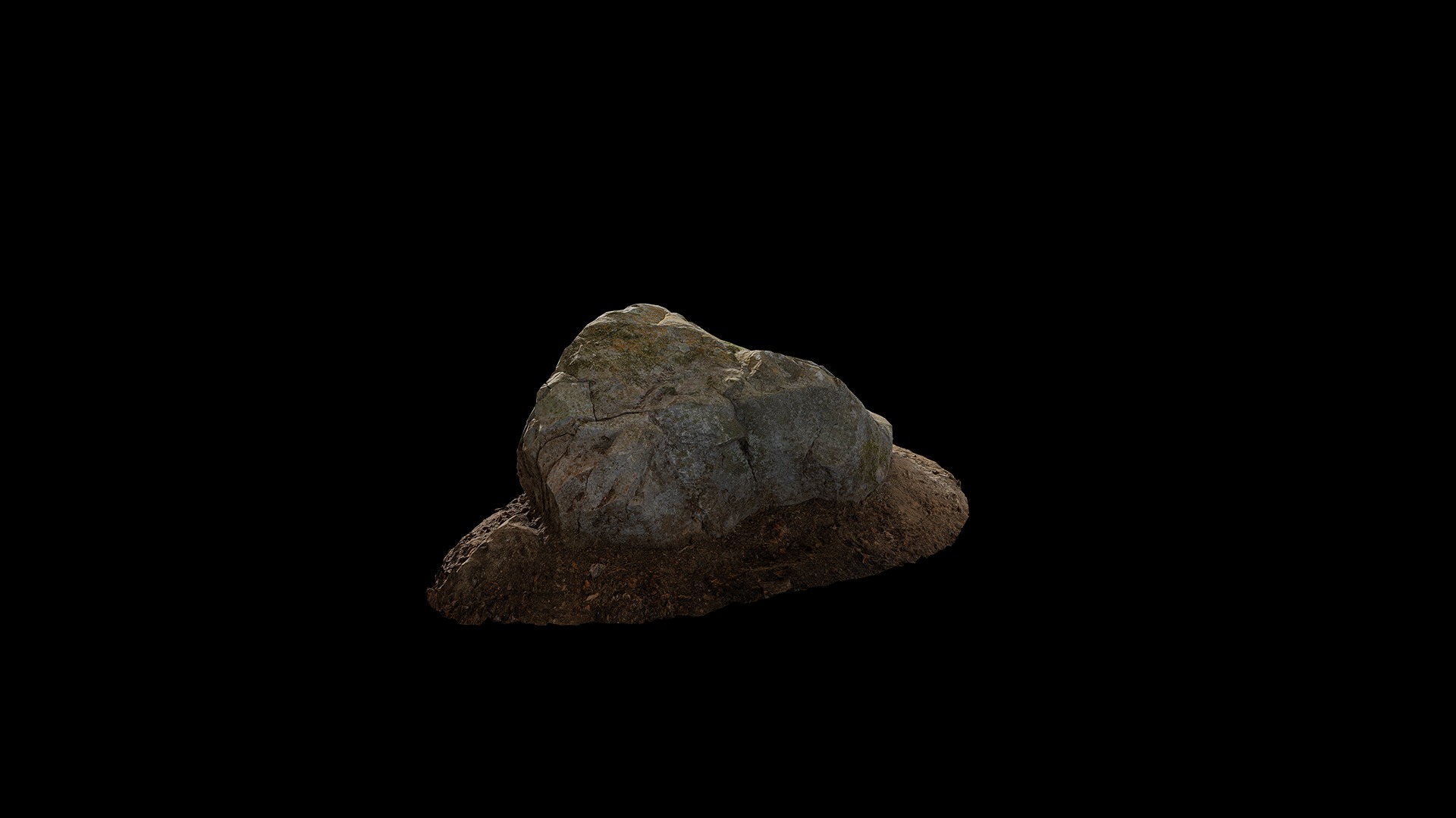 Anydrafts Mossy Rock 16 Low-poly 3D model_4