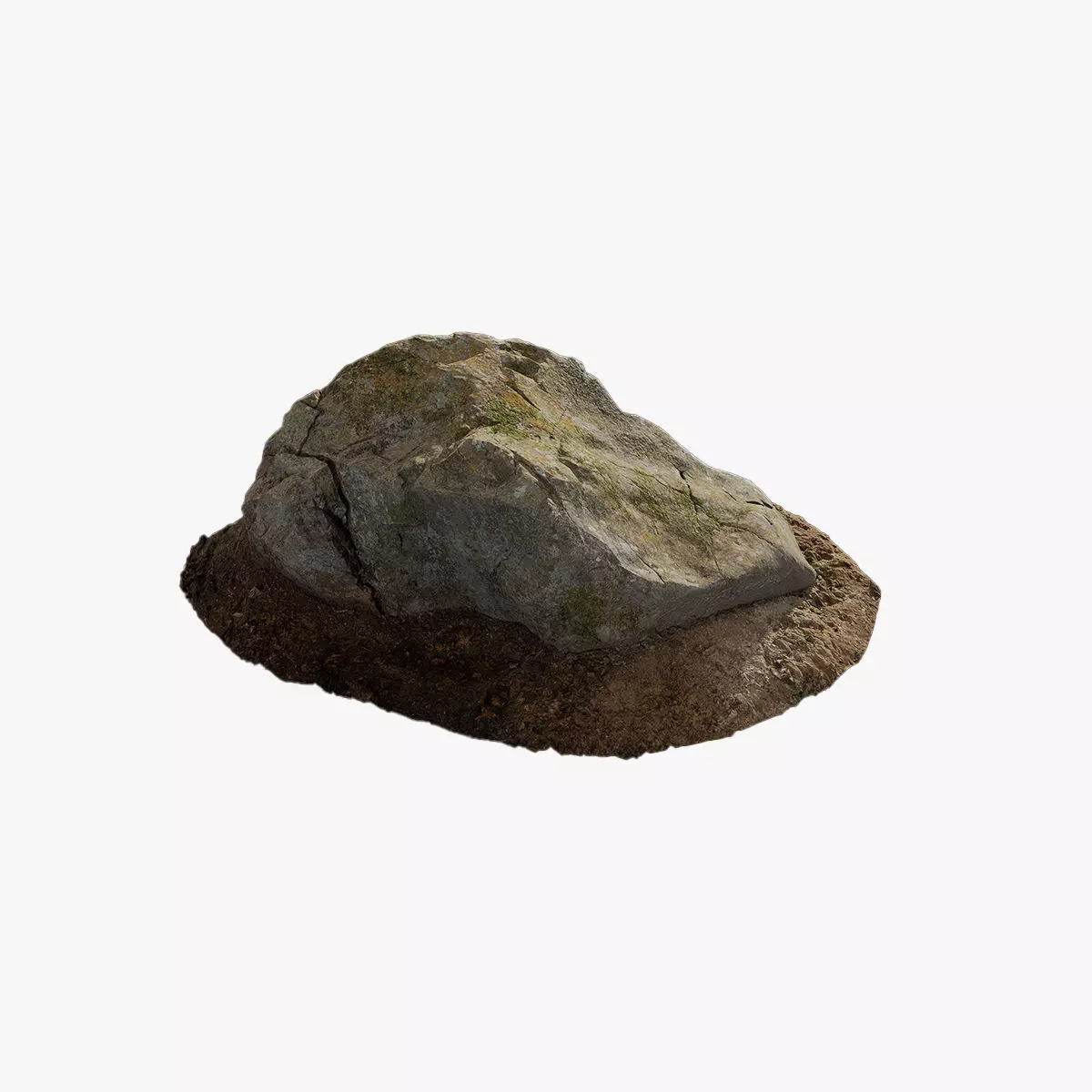 Anydrafts Mossy Rock 16 Low-poly 3D model_0