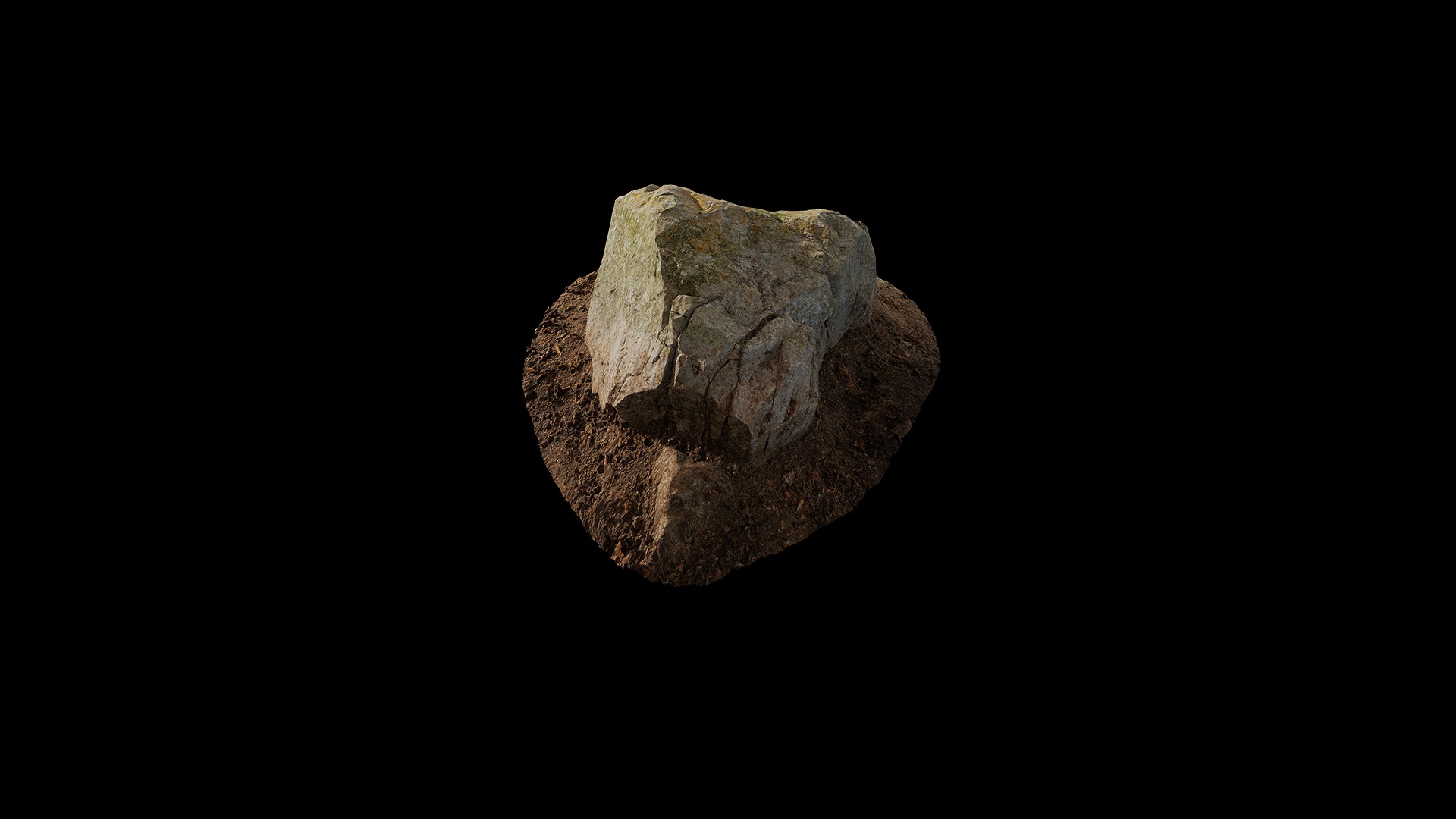 Anydrafts Mossy Rock 16 Low-poly 3D model_6