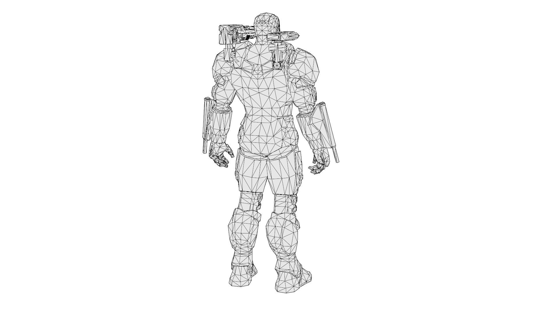 War Machine Marvel 3D Model  High-Quality Rigged Low-poly 3D model_13