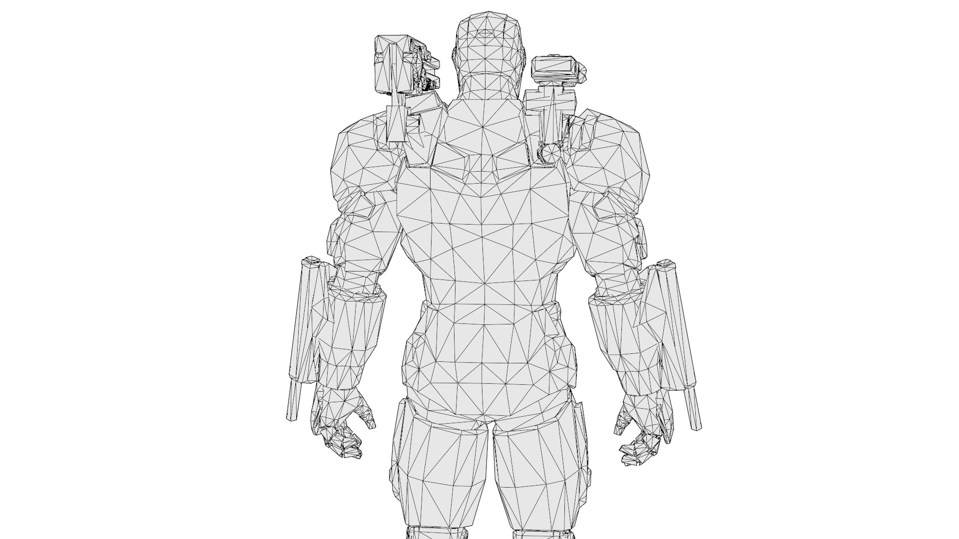 War Machine Marvel 3D Model  High-Quality Rigged Low-poly 3D model_9