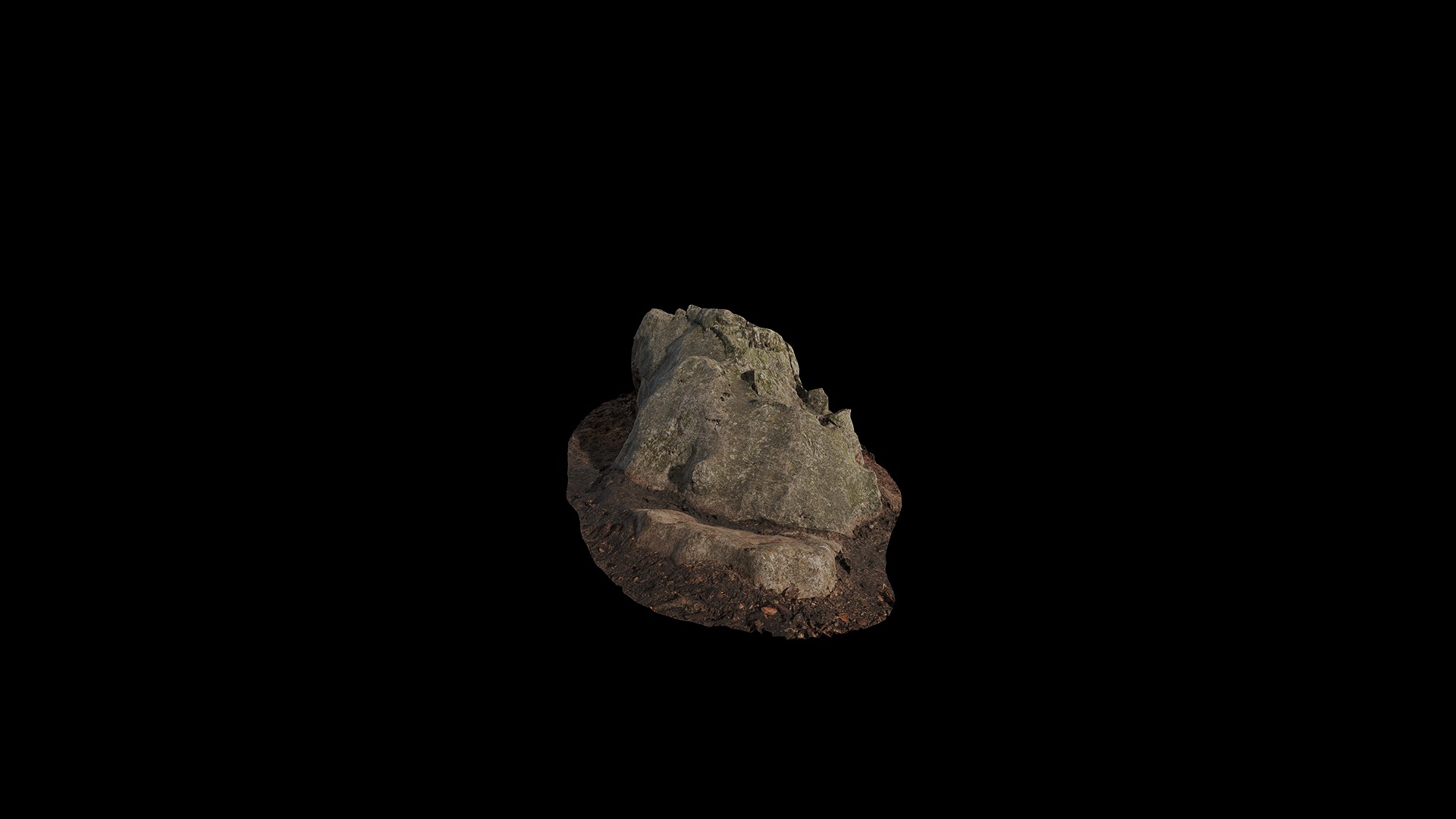Anydrafts Mossy Rock 19 Low-poly 3D model_3