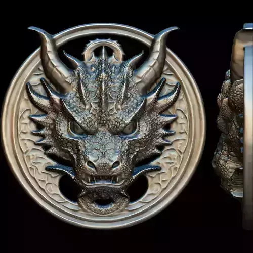 Dragon Head Relief No8 STL file for 3d Printing or CNC