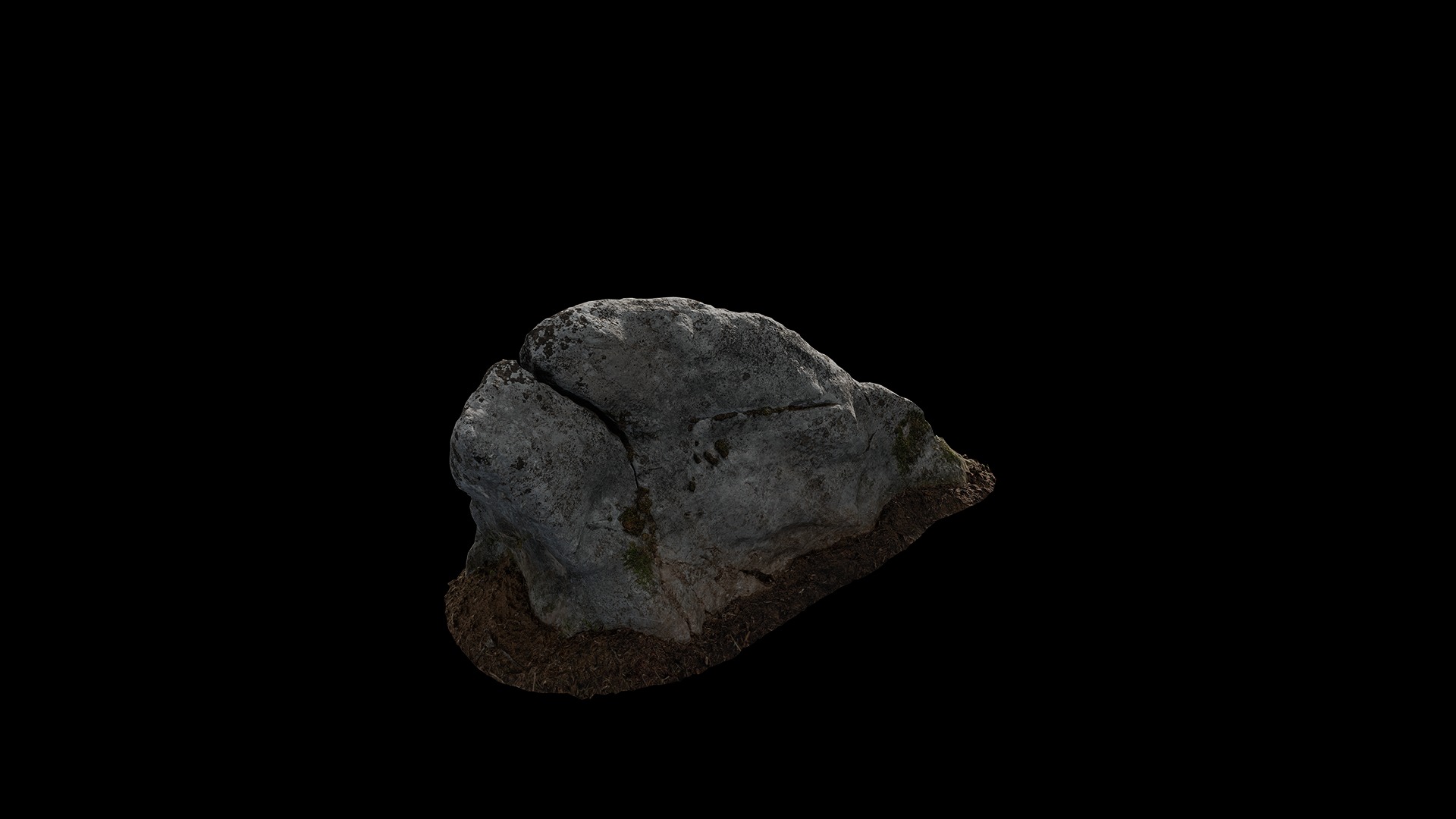 Anydrafts Mossy Rock 20 Low-poly 3D model_4