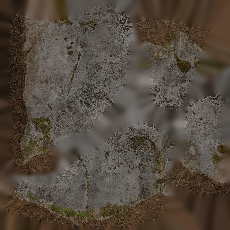 Anydrafts Mossy Rock 20 Low-poly 3D model_8