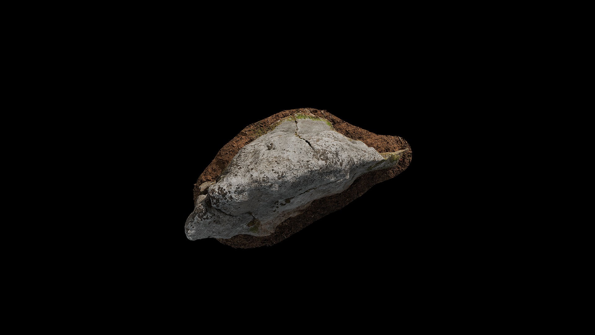 Anydrafts Mossy Rock 20 Low-poly 3D model_6