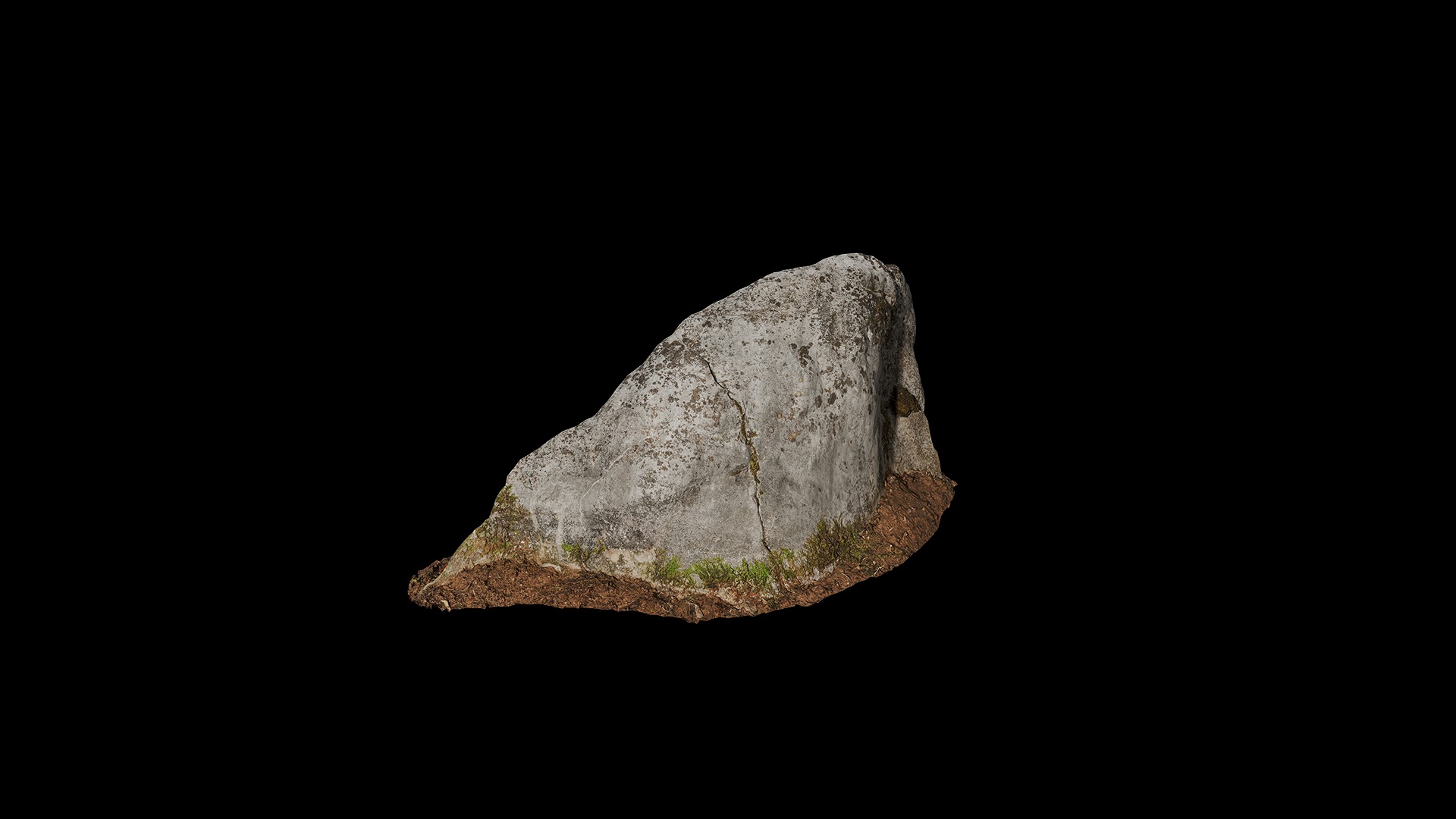 Anydrafts Mossy Rock 20 Low-poly 3D model_1