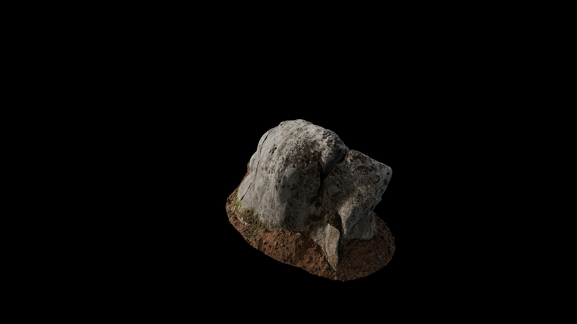 Anydrafts Mossy Rock 20 Low-poly 3D model_7