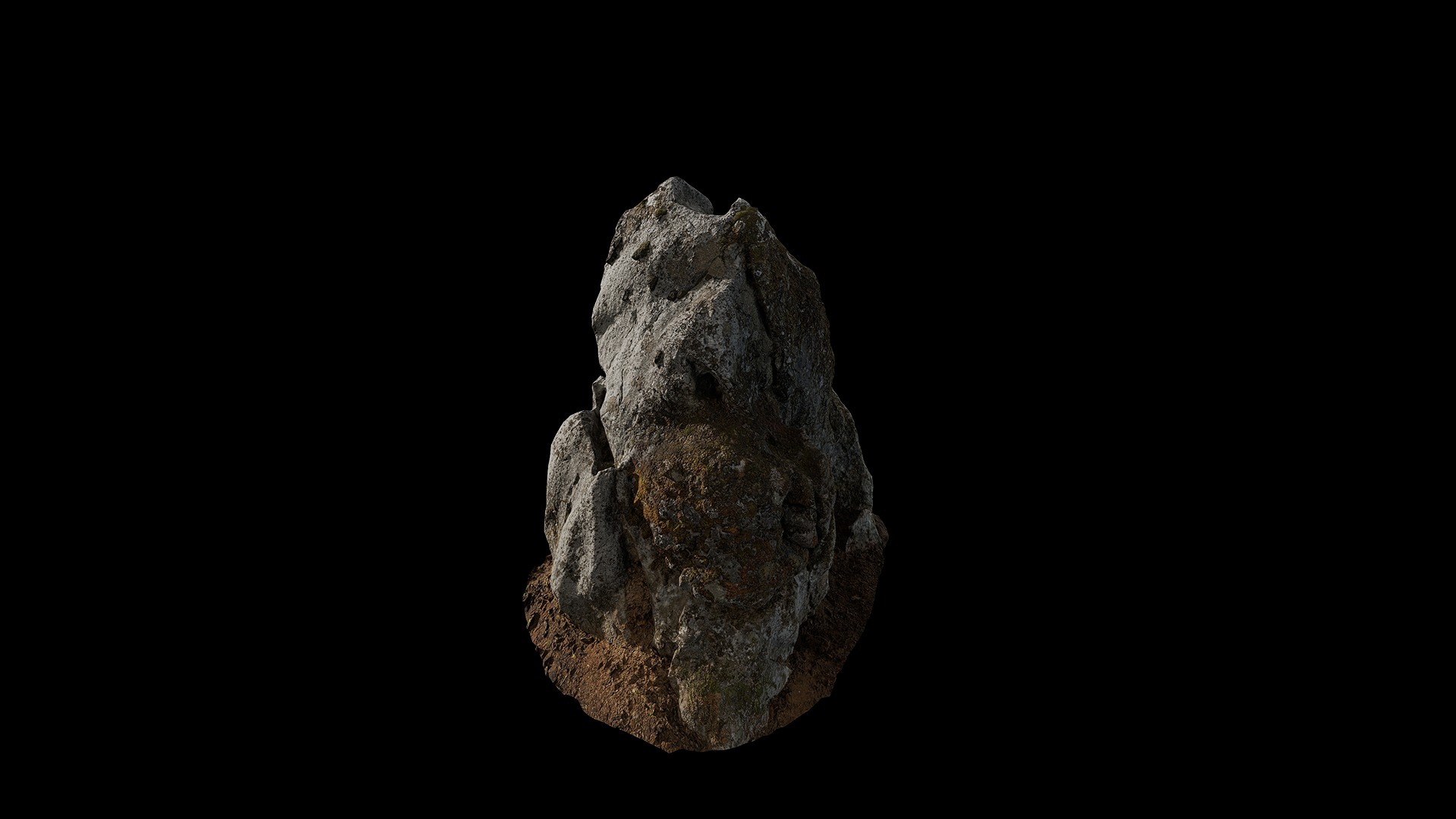 Anydrafts Mossy Rock 21 Low-poly 3D model_1