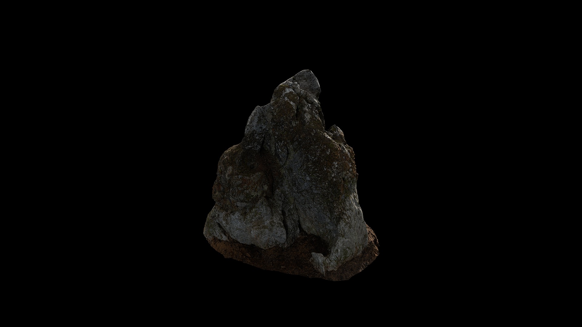 Anydrafts Mossy Rock 21 Low-poly 3D model_4