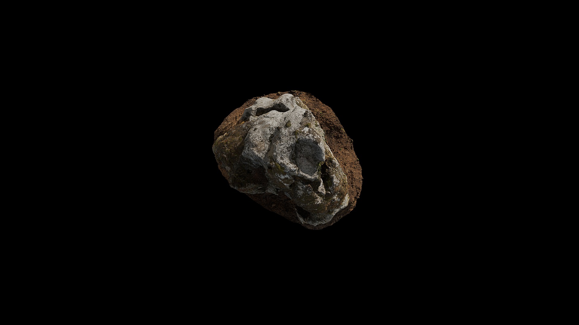 Anydrafts Mossy Rock 21 Low-poly 3D model_6