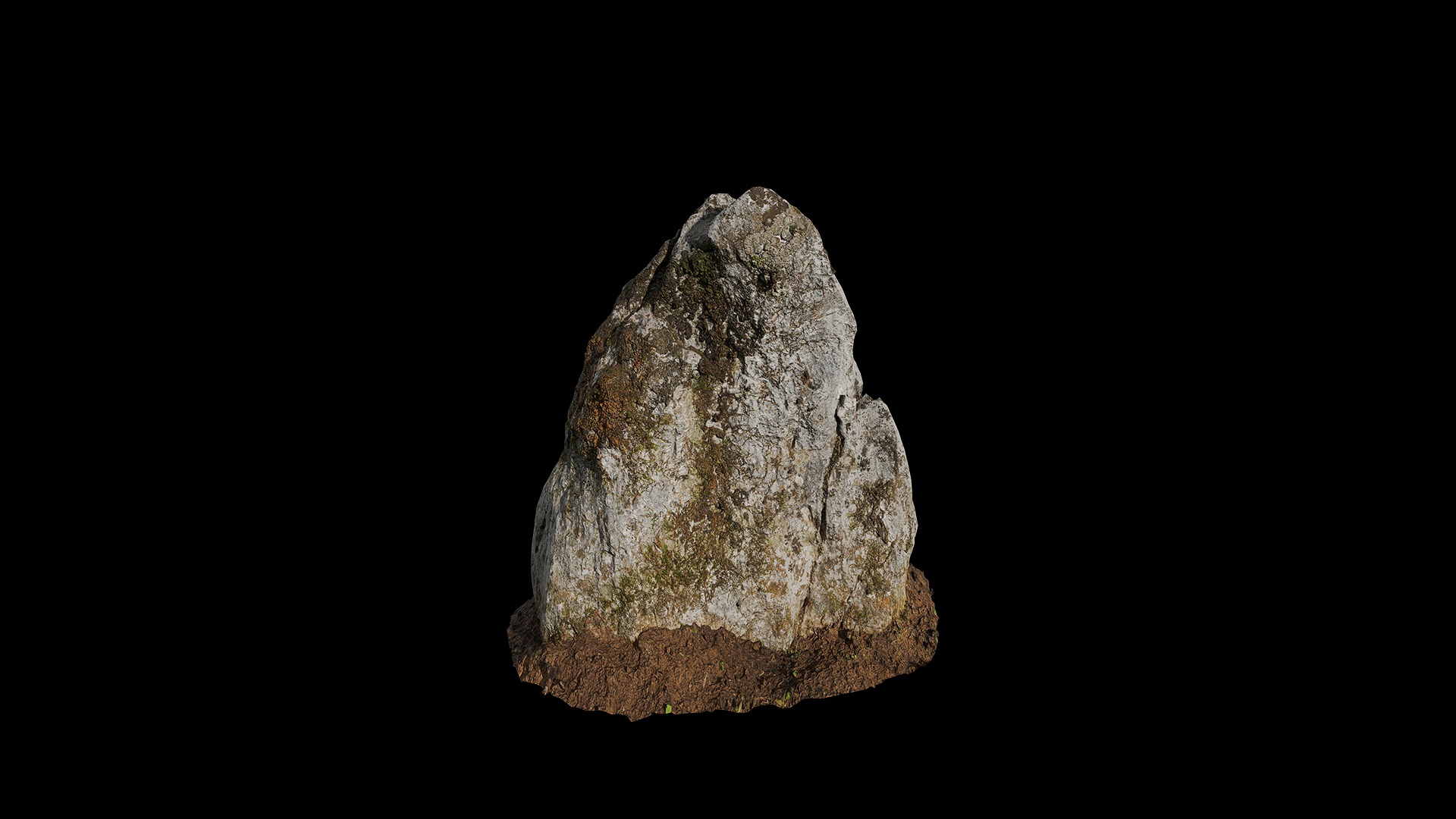 Anydrafts Mossy Rock 21 Low-poly 3D model_3